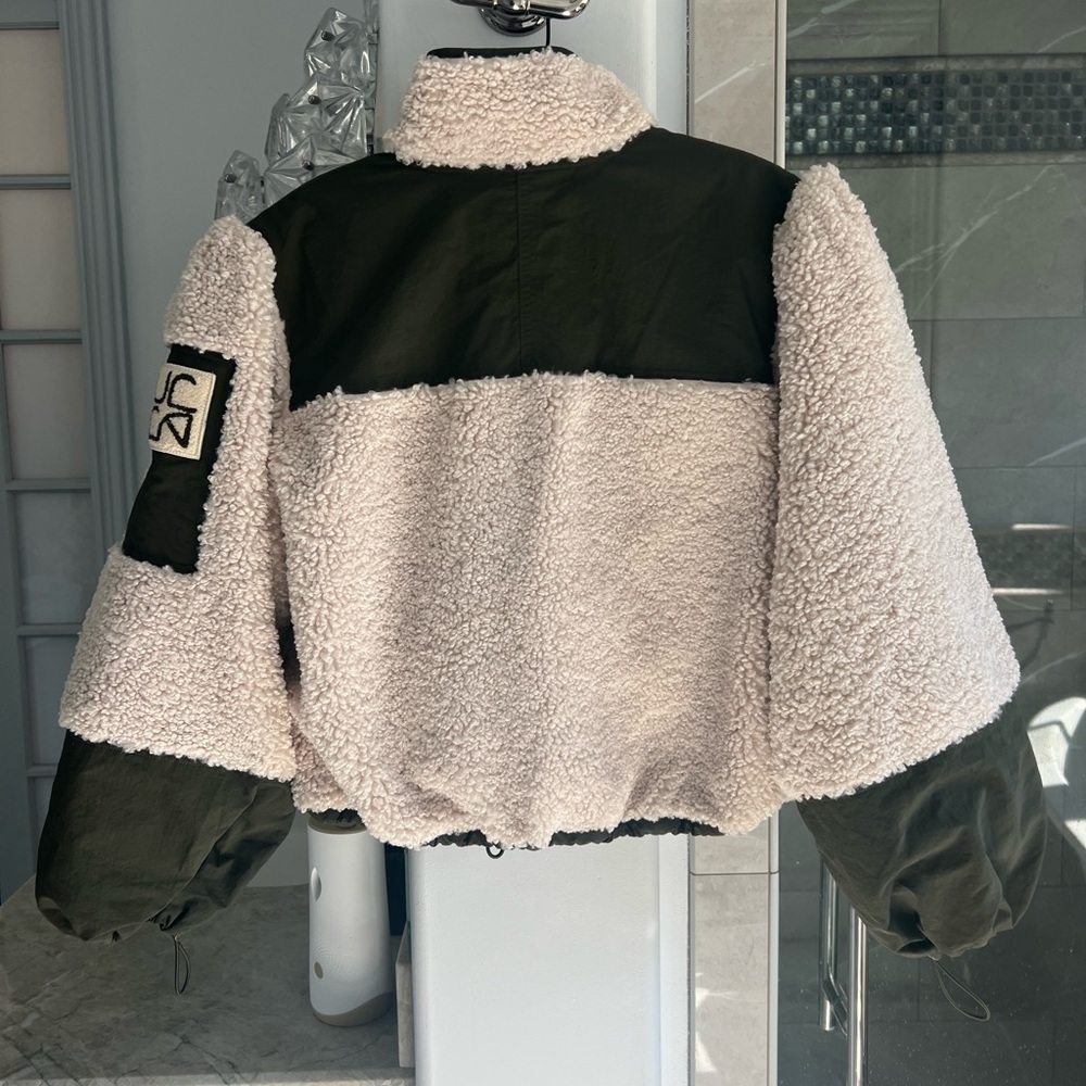 ULLA JOHNSON Aitana Rip Stop Fleece Bomber Jacket - Picture 12 of 14